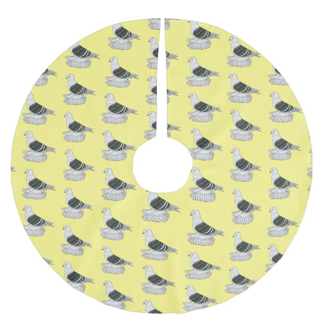 Tecknad av saxjtens duva julgransmatta borstad polyester (Framsidan)