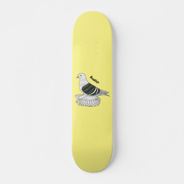 Tecknad av saxjtens duva mini skateboard bräda 18,5 cm (Framsida)