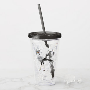 Tecknad av sekreterare take away mugg
