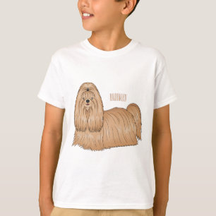 Tecknad av Shih tzu-hund för långa hårhår T Shirt