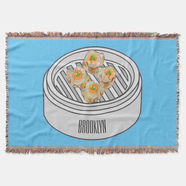 Tecknad av Shumai dim sum Filt (Framsidan)
