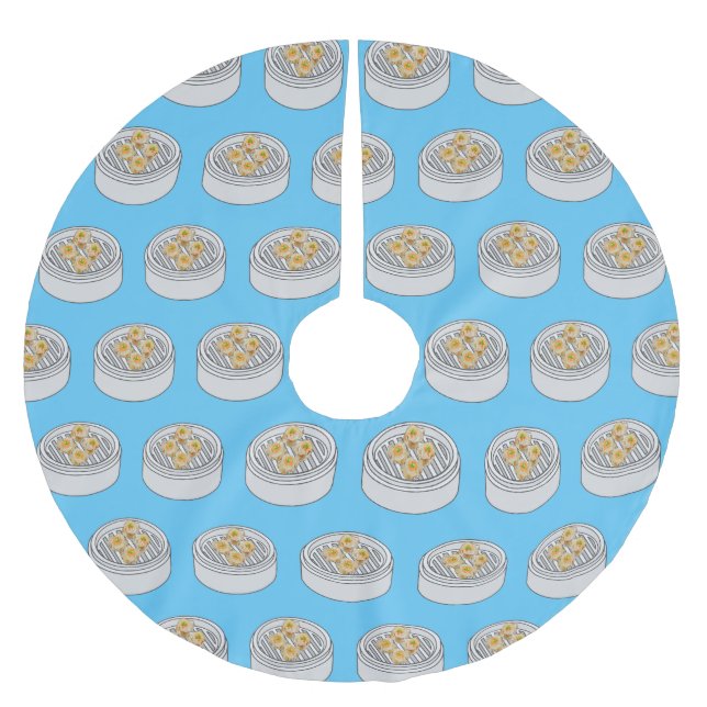 Tecknad av Shumai dim sum Julgransmatta Borstad Polyester (Framsidan)