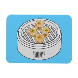 Tecknad av Shumai dim sum Magnet