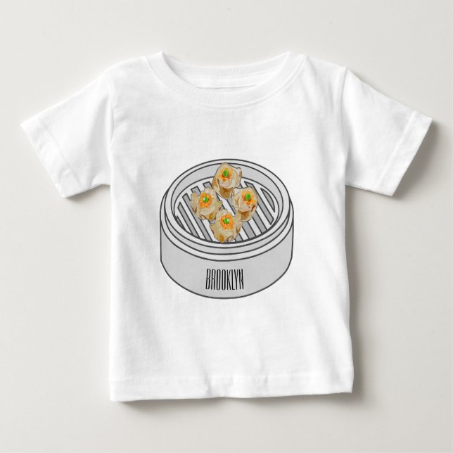 Tecknad av Shumai dim sum T Shirt (Framsida)