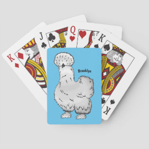 Tecknad av silkie-kyckling casinokort