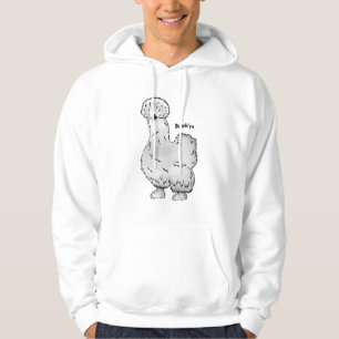 Tecknad av silkie-kyckling hoodie