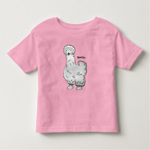 Tecknad av silkie-kyckling t shirt