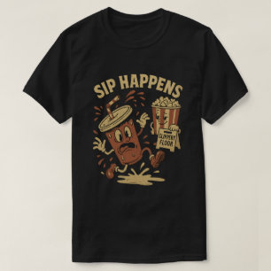 TECKNAD AV SIP HAPPENS Vintage T Shirt