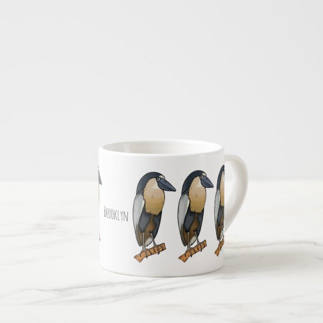Tecknad av sjöfåglar espressomugg (Framsida höger)