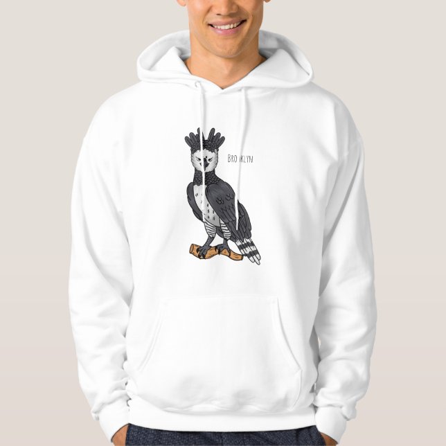 Tecknad av skördad örn hoodie (Framsida)