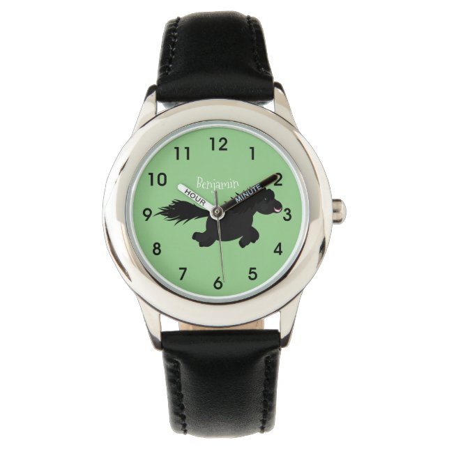 Tecknad av slam från Shetland pony Armbandsur (Framsida)