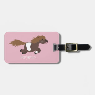Tecknad av slam från Shetland pony Bagagebricka