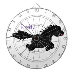 Tecknad av slam från Shetland pony Darttavla