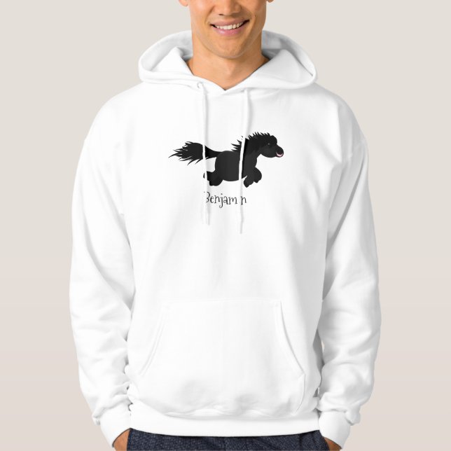 Tecknad av slam från Shetland pony Hoodie (Framsida)