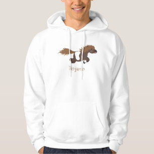 Tecknad av slam från Shetland pony Hoodie