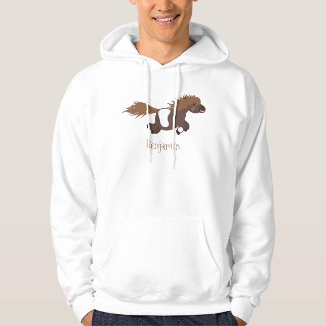 Tecknad av slam från Shetland pony Hoodie (Framsida)