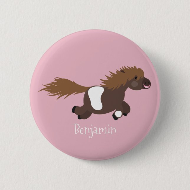 Tecknad av slam från Shetland pony Knapp (Framsida)