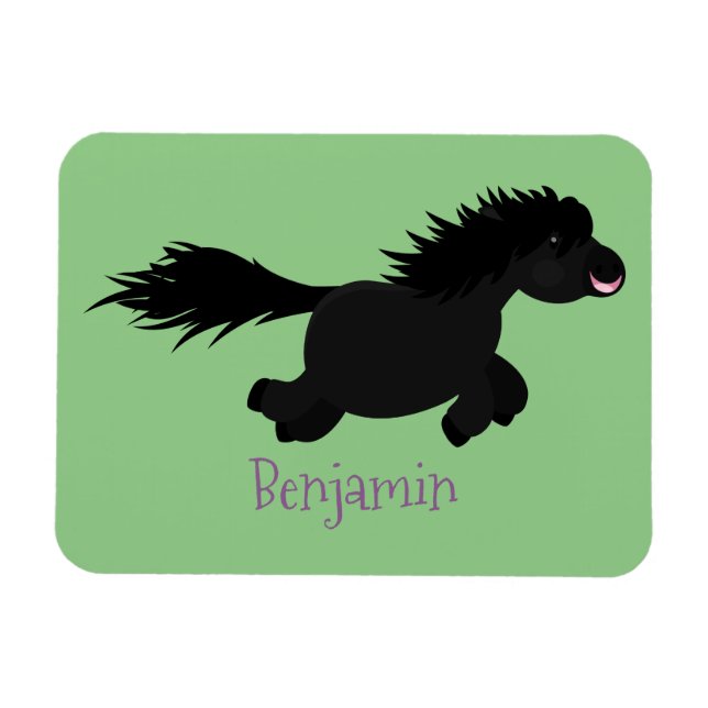 Tecknad av slam från Shetland pony Magnet (Horisontell)