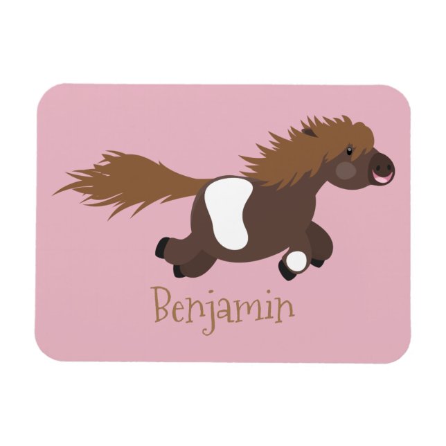 Tecknad av slam från Shetland pony Magnet (Horisontell)