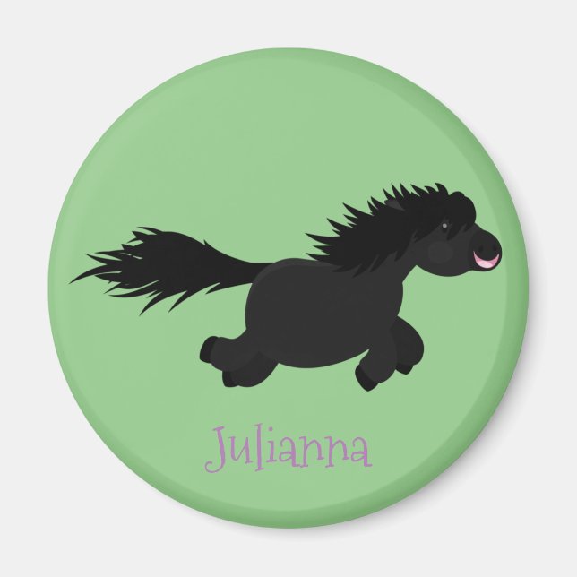 Tecknad av slam från Shetland pony Magnet (Framsidan)