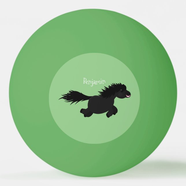 Tecknad av slam från Shetland pony Pingisboll (Framsidan)