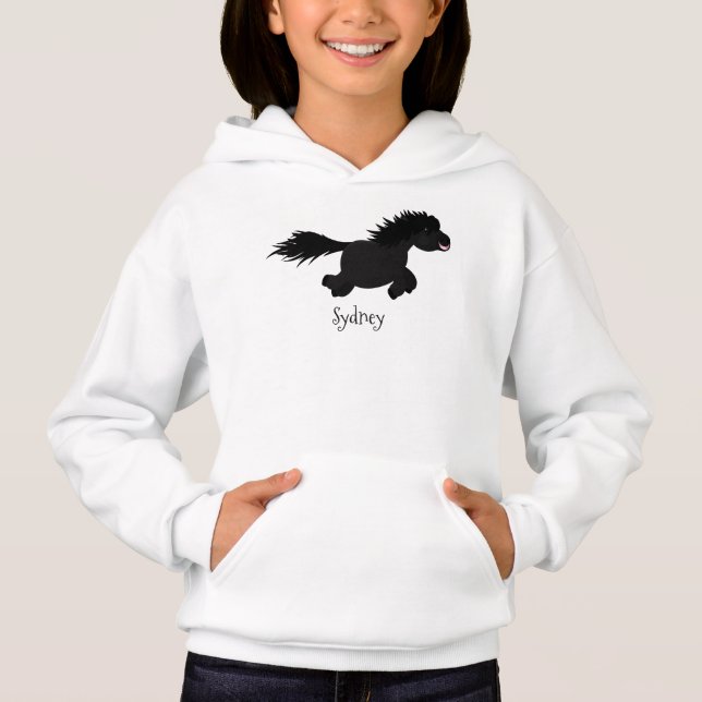 Tecknad av slam från Shetland pony T Shirt (Framsida)