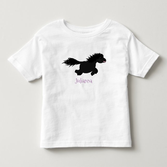 Tecknad av slam från Shetland pony T Shirt (Framsida)
