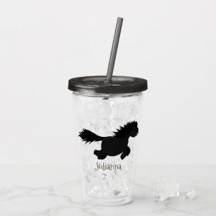Tecknad av slam från Shetland pony Take Away Mugg