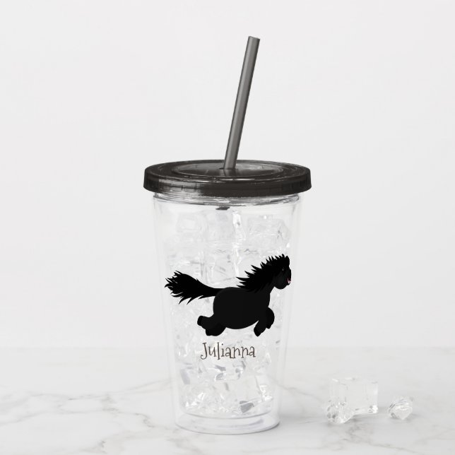 Tecknad av slam från Shetland pony Take Away Mugg (Baksida Ice)
