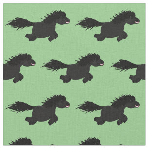 Tecknad av slam från Shetland pony Tyg