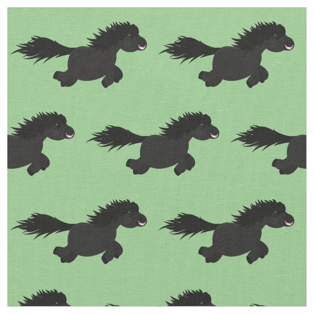 Tecknad av slam från Shetland pony Tyg (Närbild)