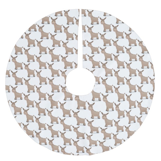 Tecknad av slangdona från Cute lycklig Julgransmatta Borstad Polyester (Framsidan)