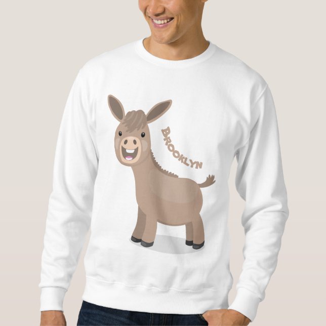 Tecknad av slangdona från Cute lycklig Lång Ärmad Tröja (Framsida)