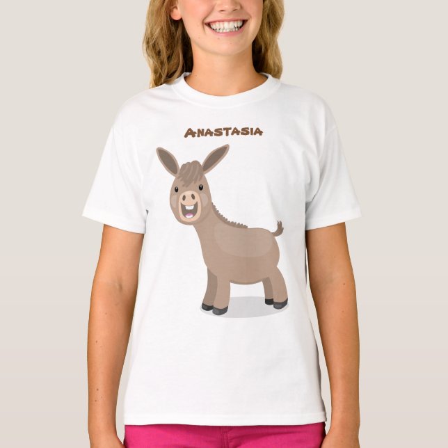 Tecknad av slangdona från Cute lycklig T Shirt (Framsida)