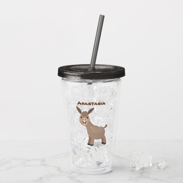 Tecknad av slangdona från Cute lycklig Take Away Mugg (Baksida Ice)