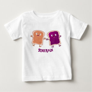 Tecknad av smör och gelémacka t shirt