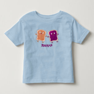 Tecknad av smör och gelémacka t shirt