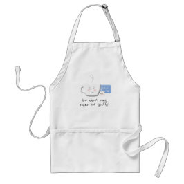 Tecknad av smycken kaffe och socker förkläde