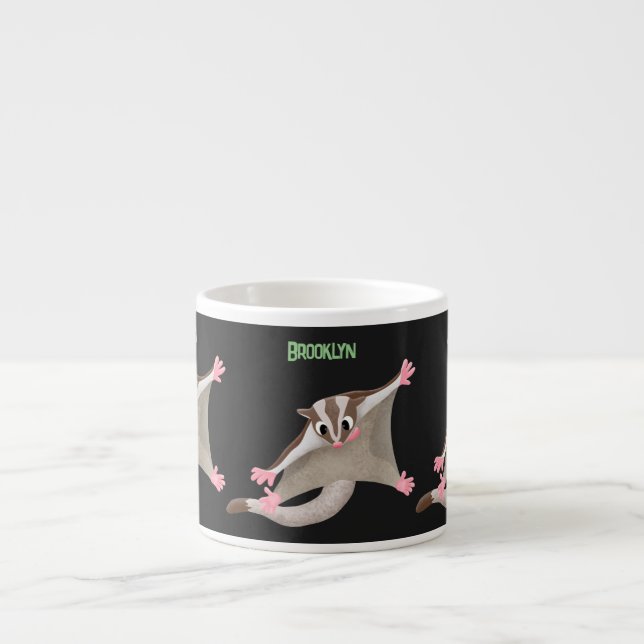 Tecknad av sockerreglage för lycklig i Cute-sockre Espressomugg (Framsidan)