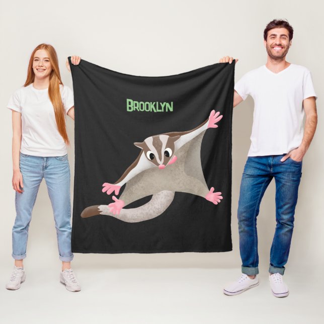 Tecknad av sockerreglage för lycklig i Cute-sockre Fleecefilt (På plats)