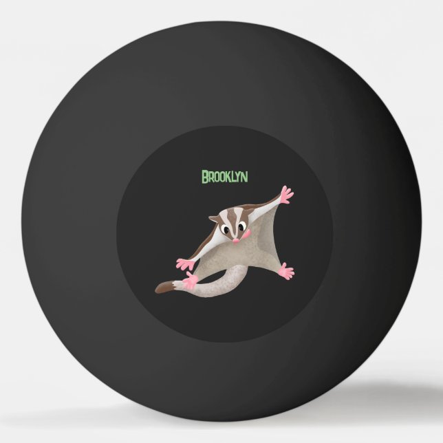 Tecknad av sockerreglage för lycklig i Cute-sockre Pingisboll (Framsidan)