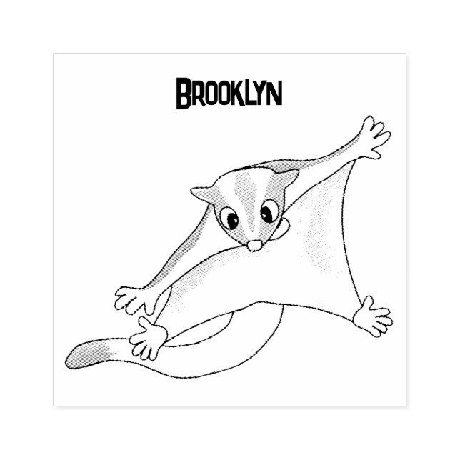 Tecknad av sockerreglage för lycklig i Cute-sockre Stämpel (Tryck)