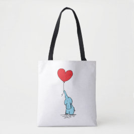 tecknad av söt elefant från tote bags djur tygkasse