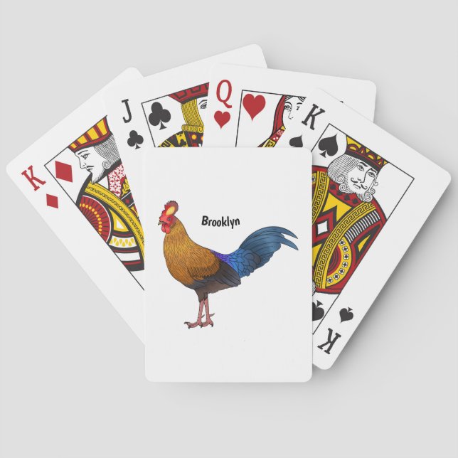 Tecknad av srilankesisk djungelräv casinokort (Baksidan)