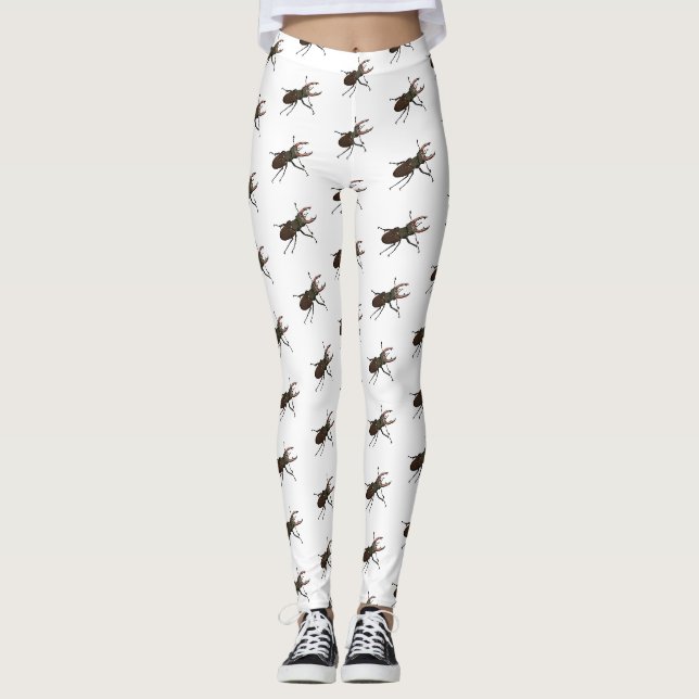 Tecknad av stämpelavfasning leggings (Framsida)