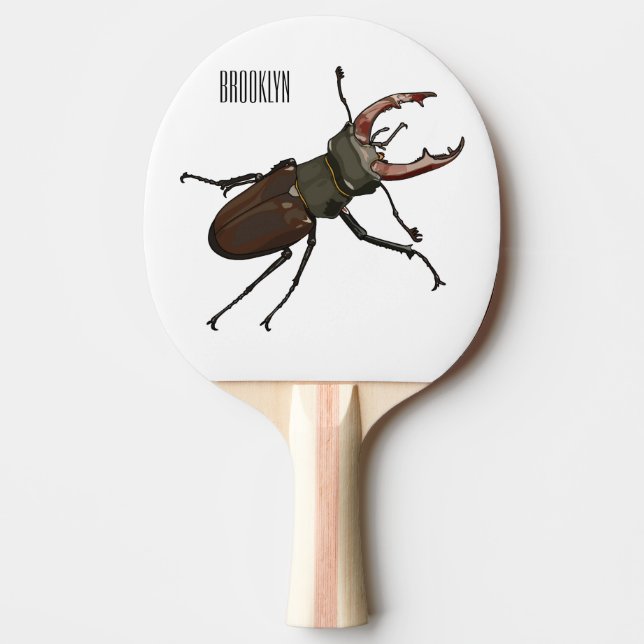 Tecknad av stämpelavfasning pingisracket (Framsidan)
