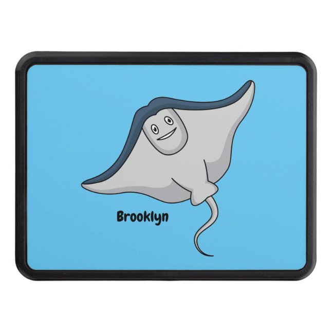 tecknad av stickad fisk i lycklig dragkroksskydd (Framsidan)