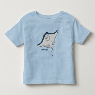 tecknad av stickad fisk i lycklig t shirt