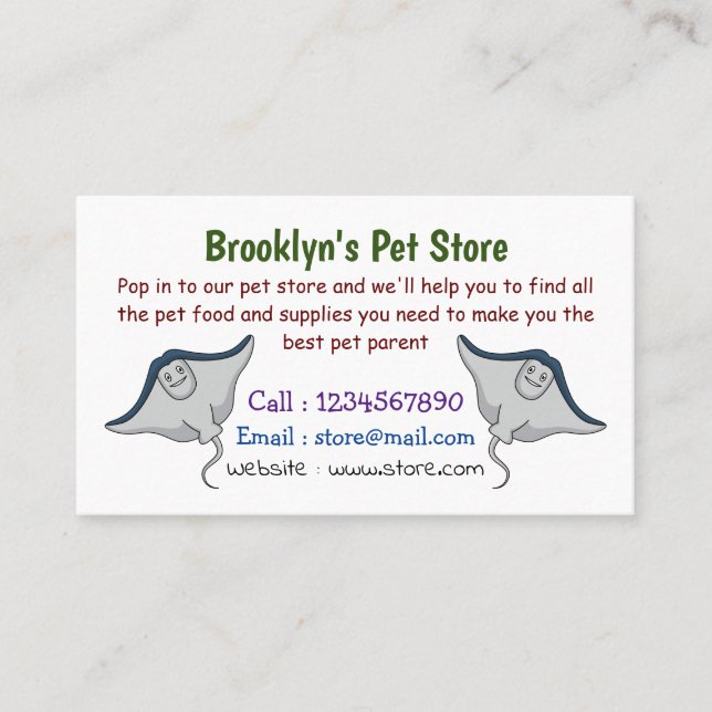 tecknad av stickad fisk i lycklig visitkort (Framsida)