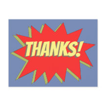 Tecknad av superhjälte tack